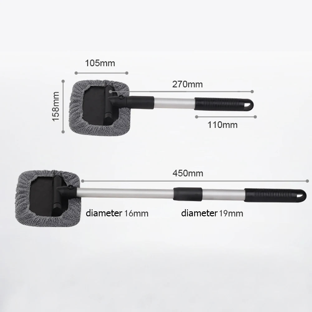 180° Telescopic Car Wash Brush – Long Handle Window Cleaner