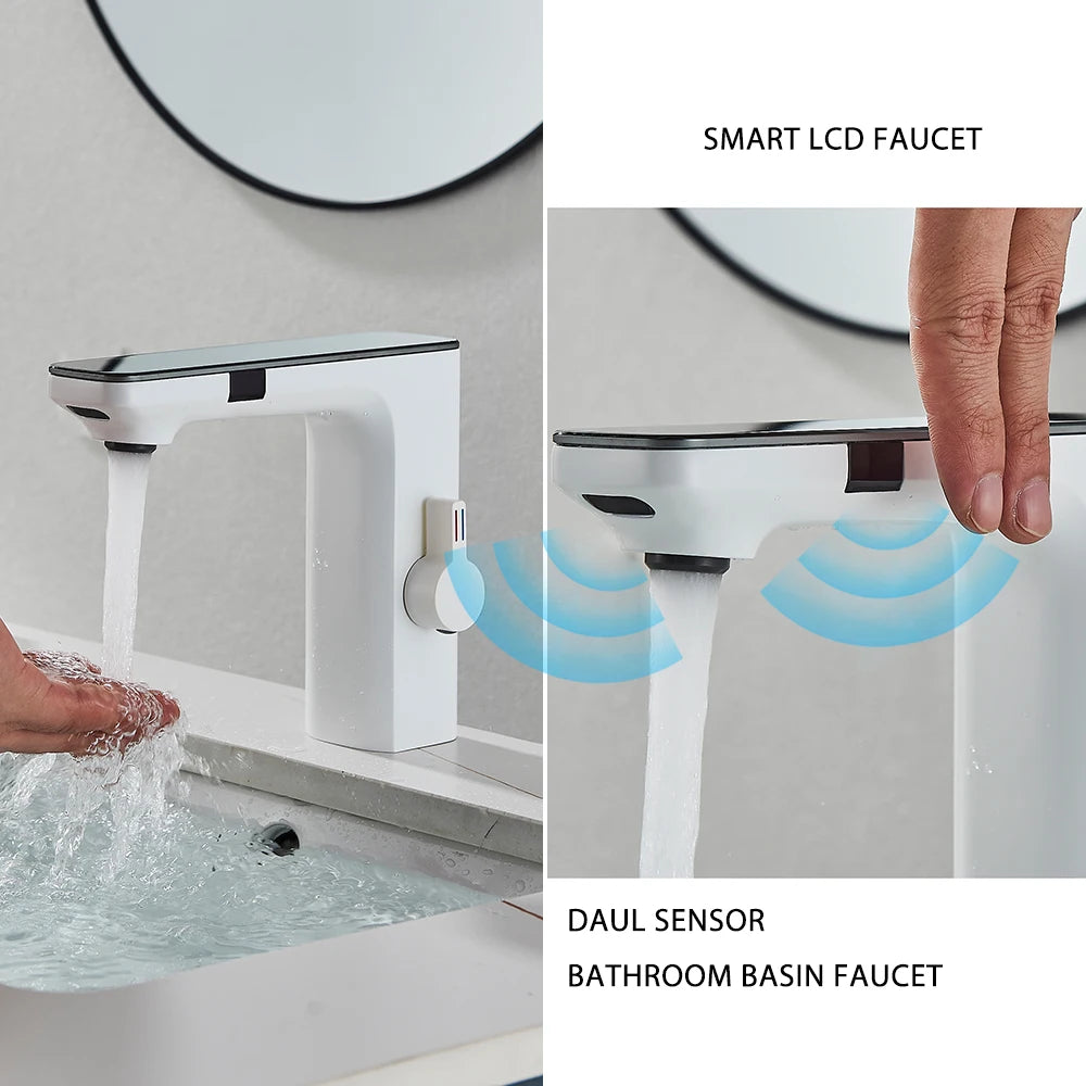 Smart Touchless Basin Faucet with Digital Display