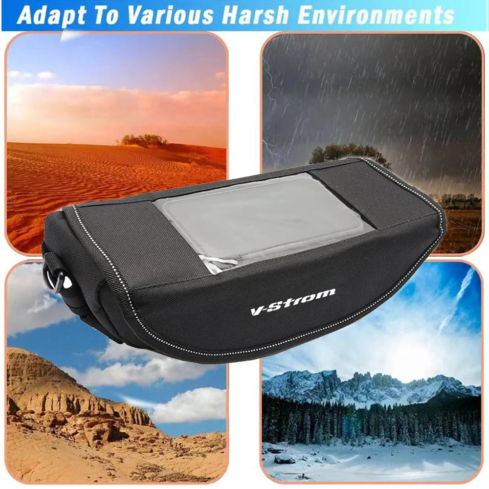 Waterproof GPS Handlebar Bag for V-STROM