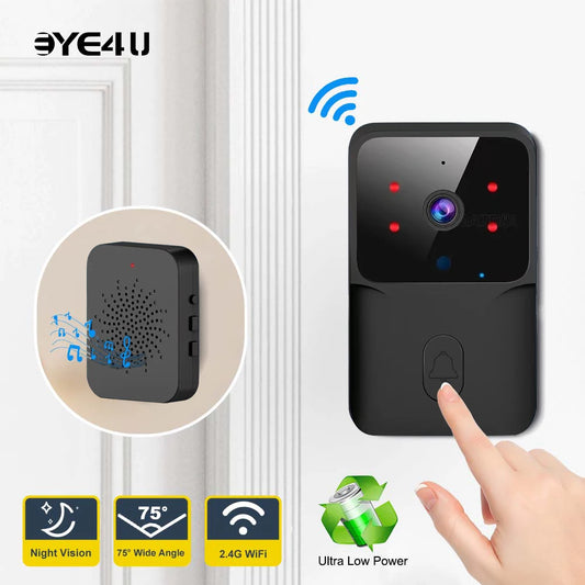 Smart WiFi Video Doorbell with Intercom & IR