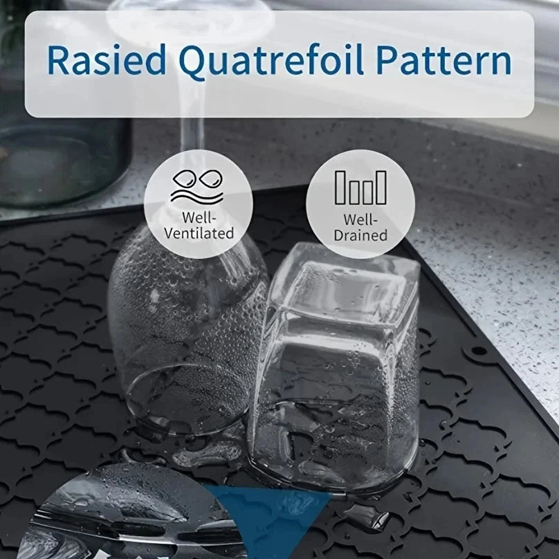 Silicone Drying Mat Non-Slip Heat Resistant Kitchen