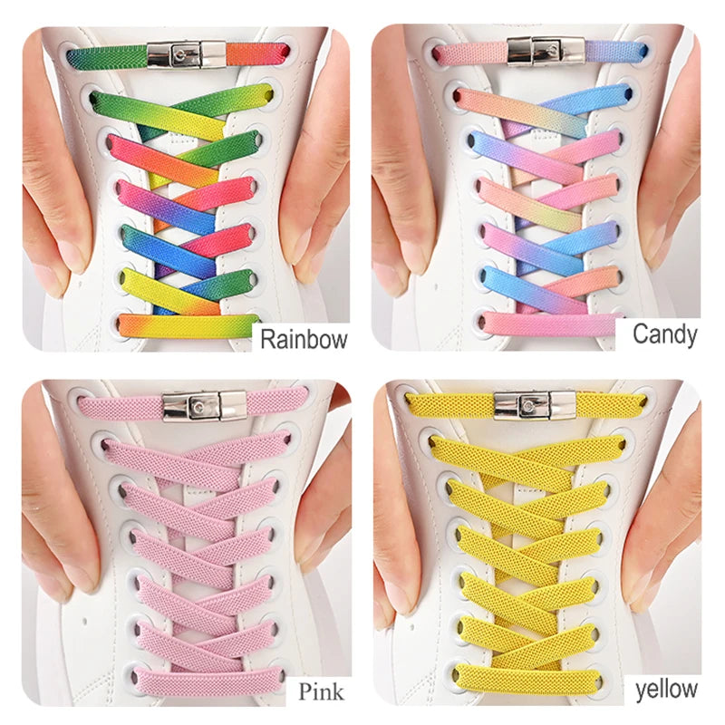 8mm No-Tie Elastic Shoelaces with Press Lock - Clickilix