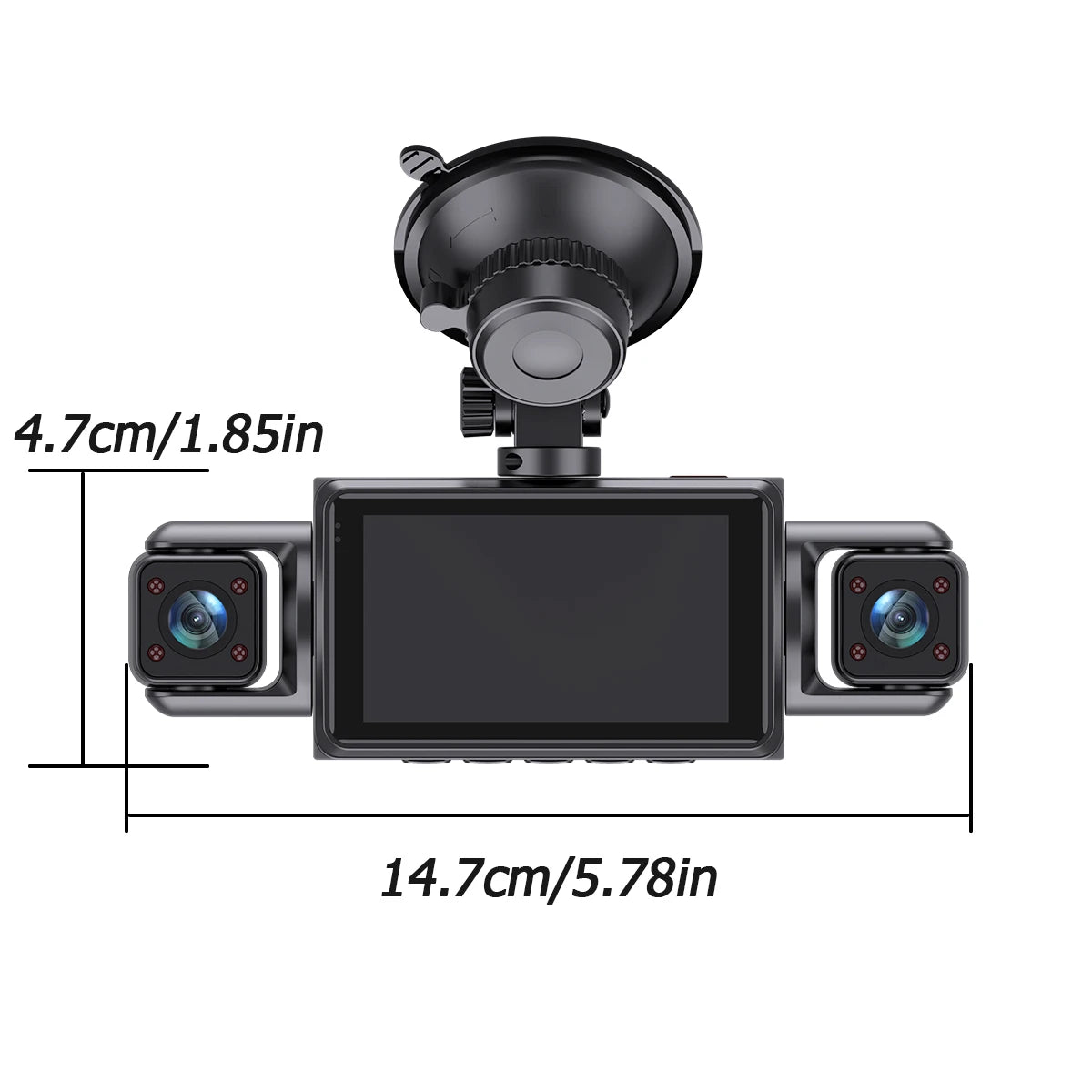 4-Channel WiFi Dash Cam with 360° Night Vision
