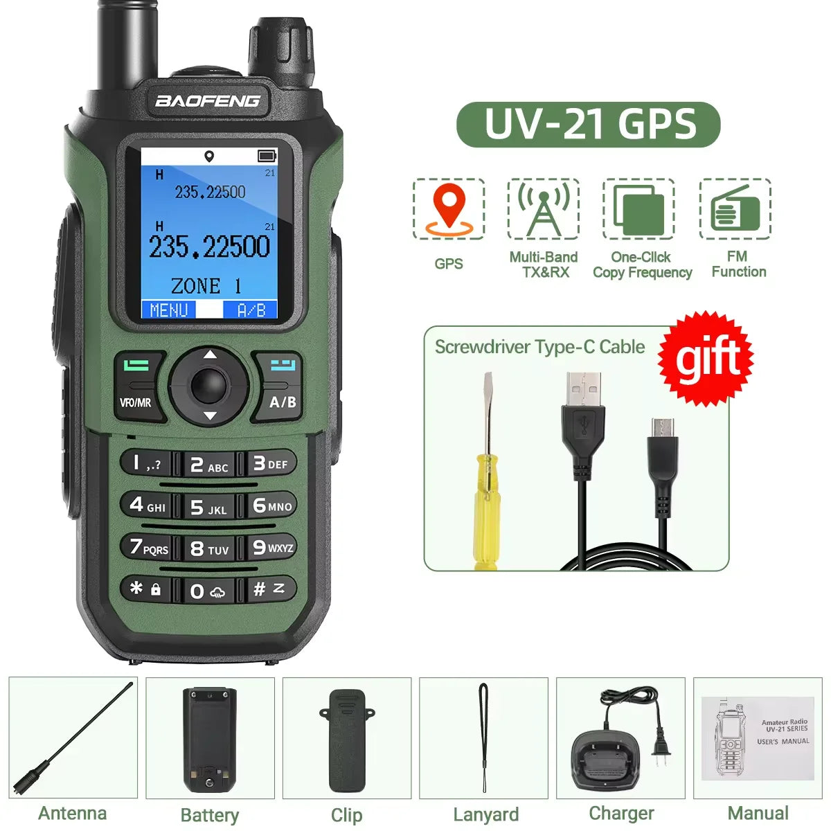 Baofeng UV-21 Pro V2 Waterproof Long-Range Radio