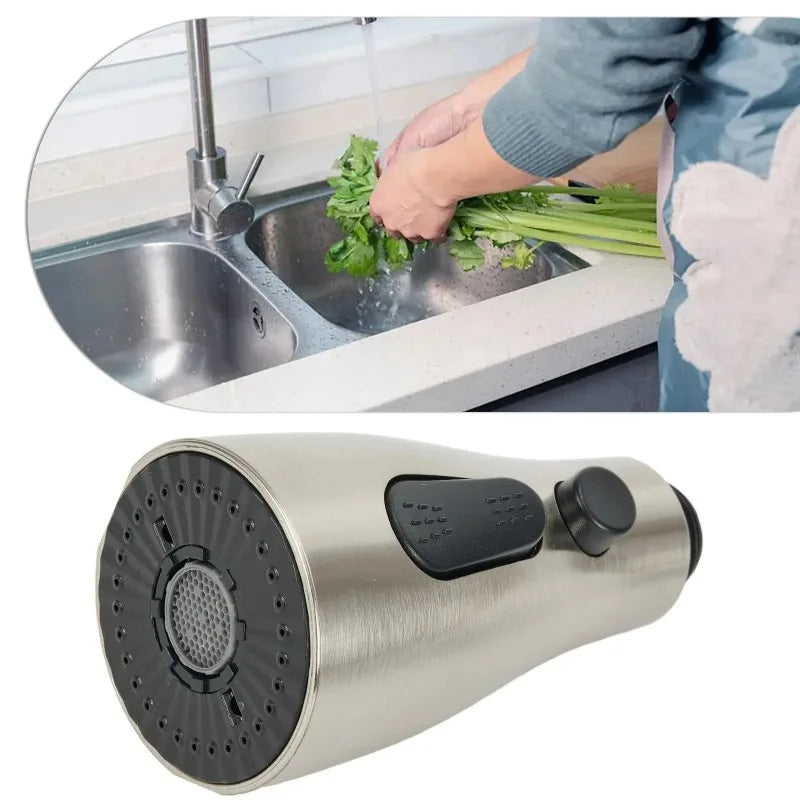 3-Mode Pull-Out Faucet Sprayer Head – Water-Saving Nozzle