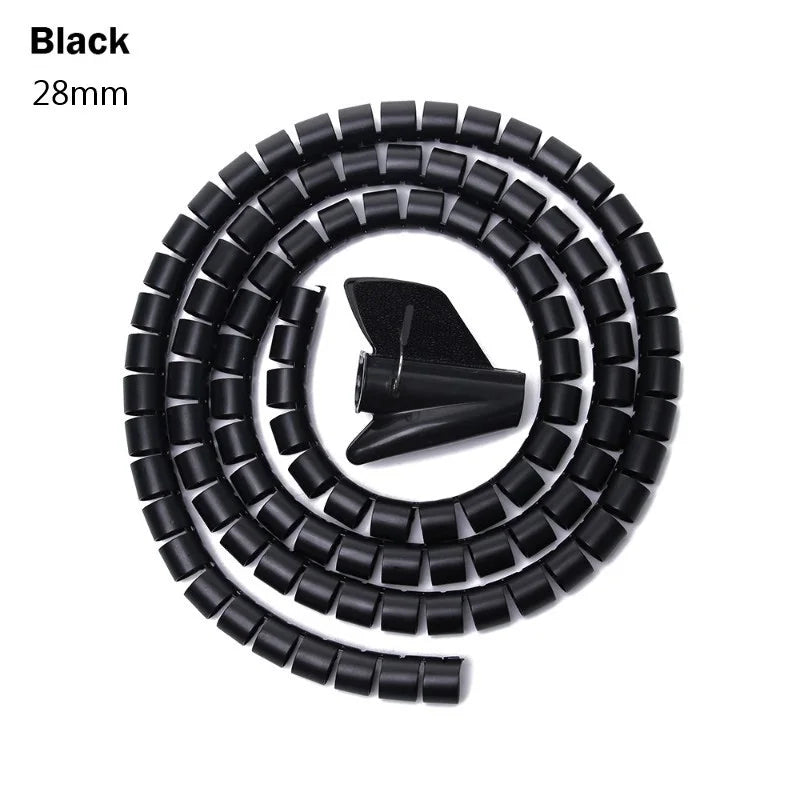 2M Spiral Cable Wire Protector Organizer Tube