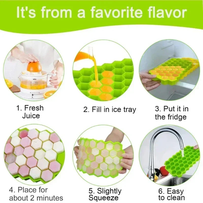 148-Cavity Honeycomb Ice Cube Tray – Chill More, Refill Less