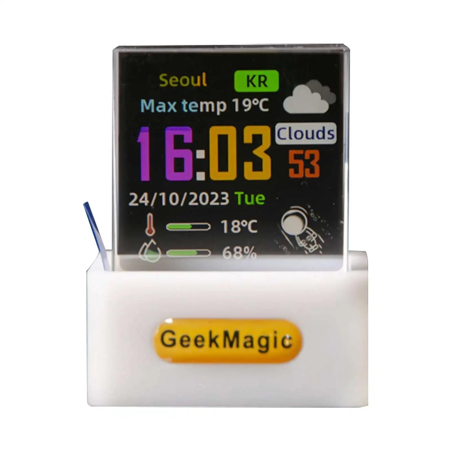 WiFi Smart Crystal Cube Photo Weather Clock