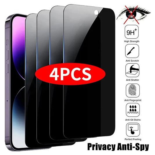 4PCS Privacy Screen Protector for iPhone Models