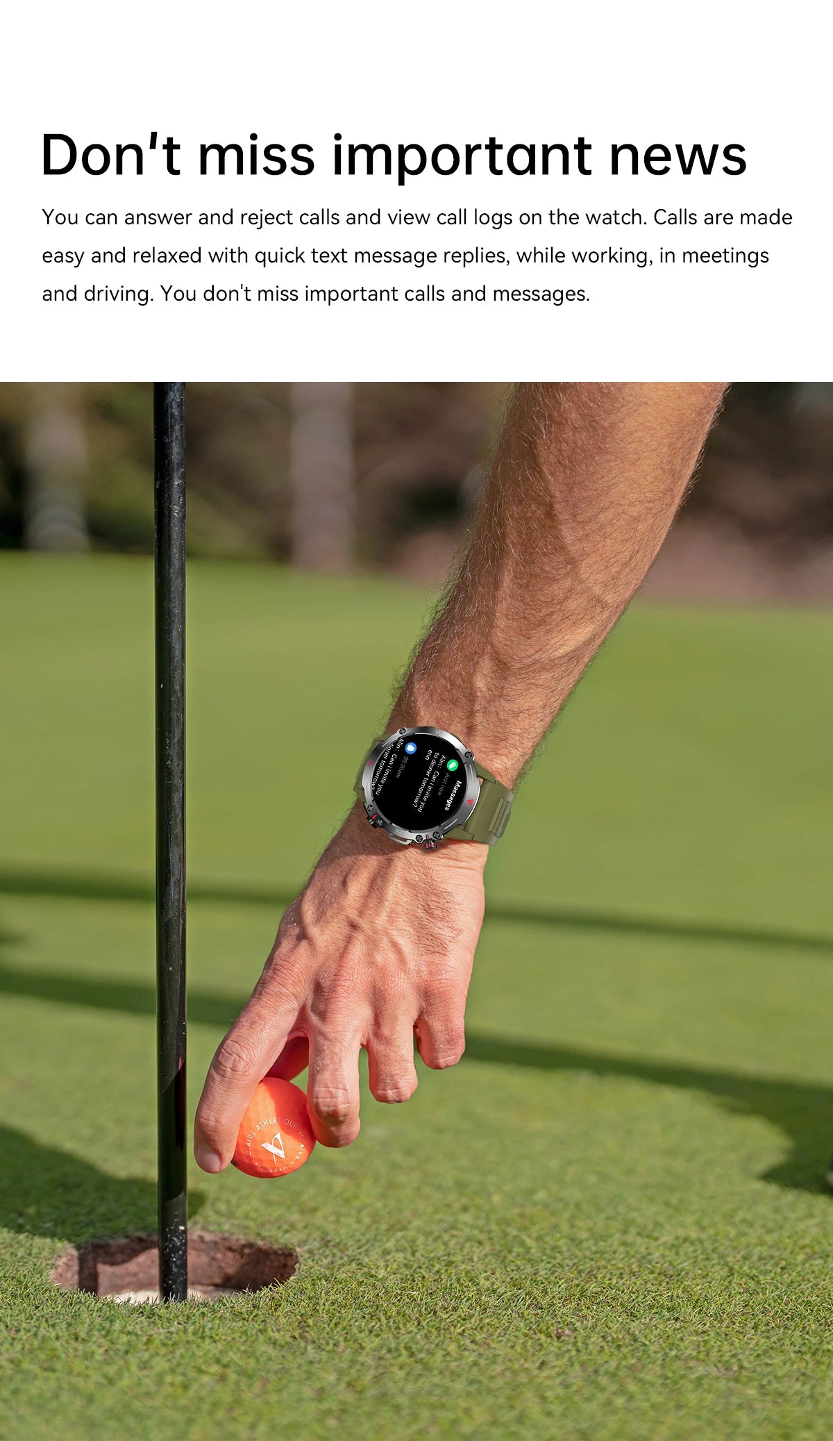 Smart Watch 1.43” Full Touch Waterproof Fitness Watch