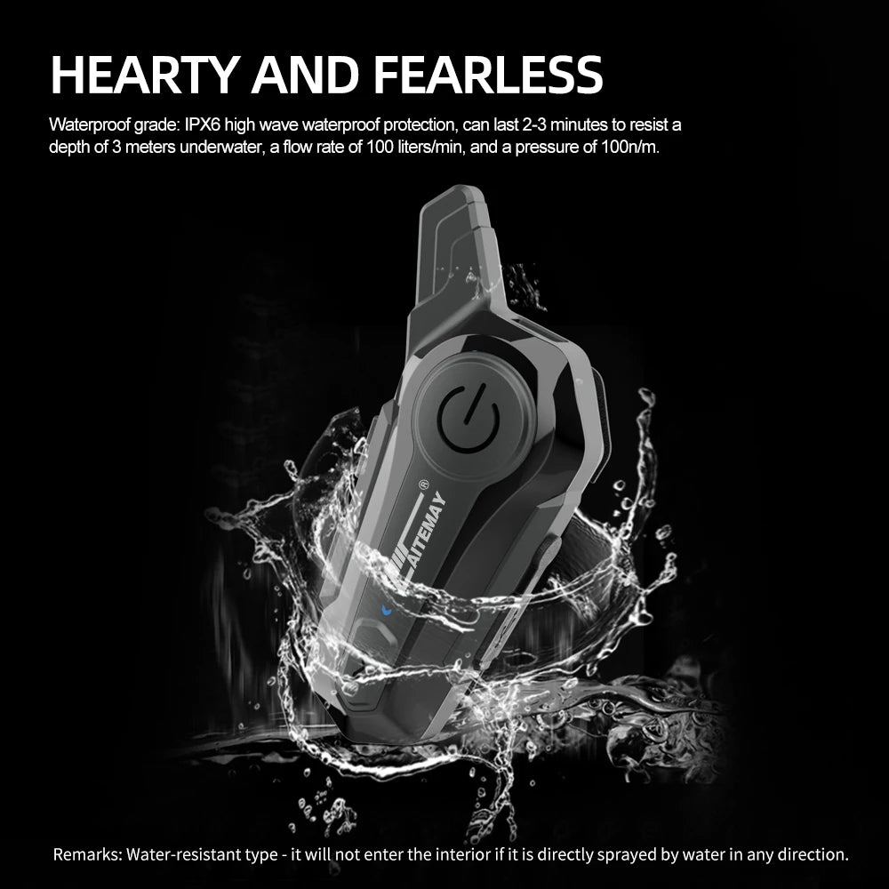 Bluetooth Motorcycle Helmet Intercom V5.3 1000M