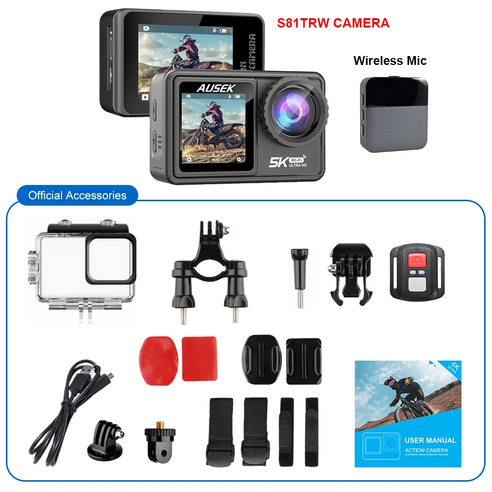 Film every detail with this 5K dual-screen action camera!