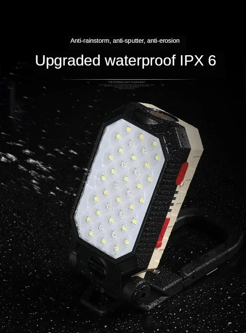 Rechargeable LED Flashlight & Work Light with Power Bank