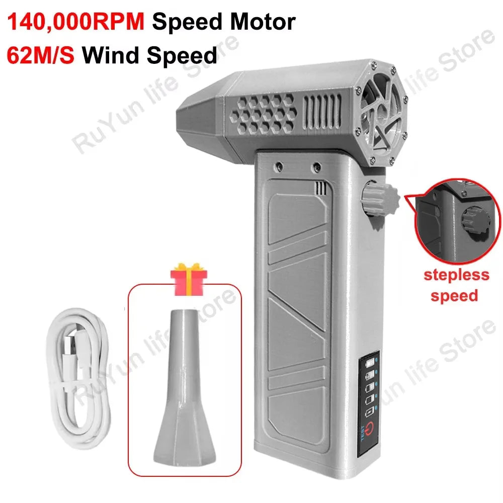 Blast away dust with this 140,000RPM turbo air blower!