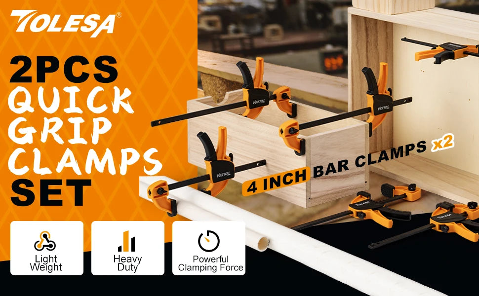 Secure your projects with TOLESA quick-change clamps!