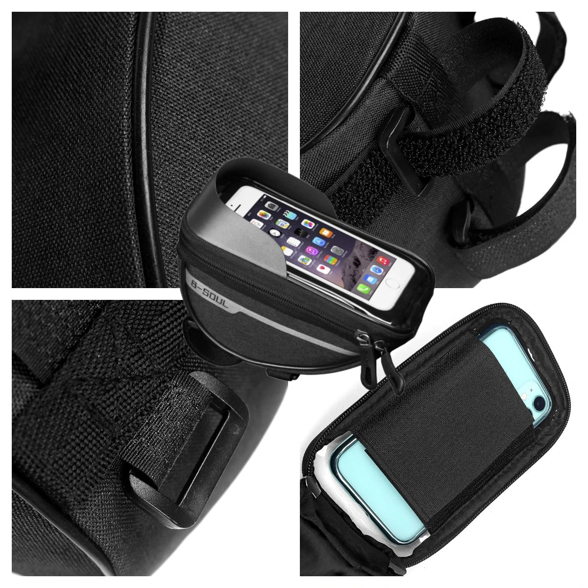 1L Bicycle Frame Bag with Touch Screen Phone Holder