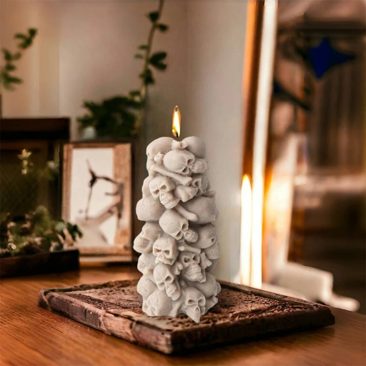 3D Skull & Pumpkin Candle Silicone Mold