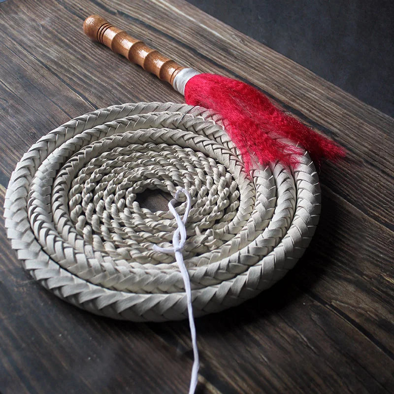 Cowhide Martial Arts Whip for Wushu & Fitness