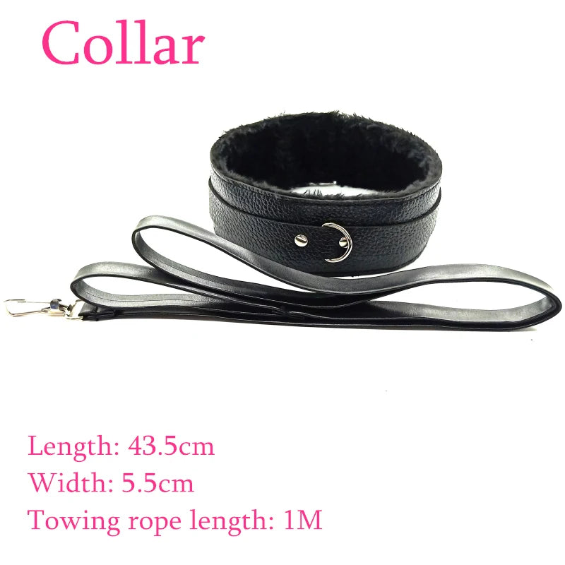 Bondage Set with Vibrator, Handcuffs & Whip