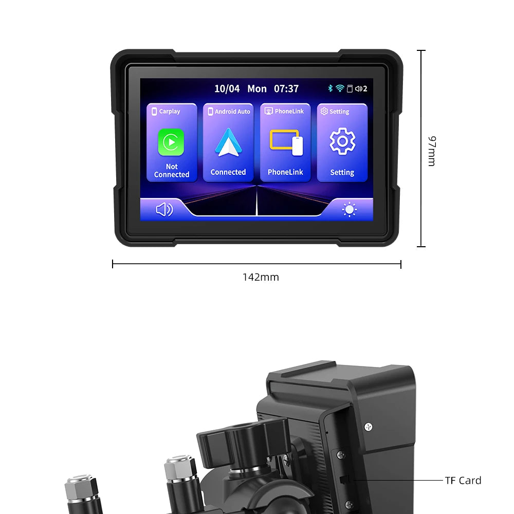 EKIY 5″ Wireless CarPlay & Android Auto GPS Display