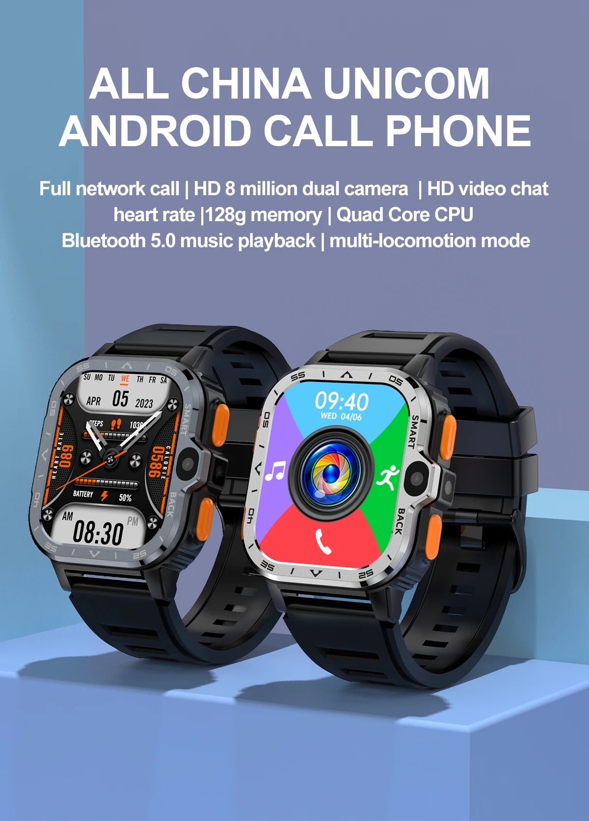 Valdus PGD Android Smartwatch with Dual Camera & GPS