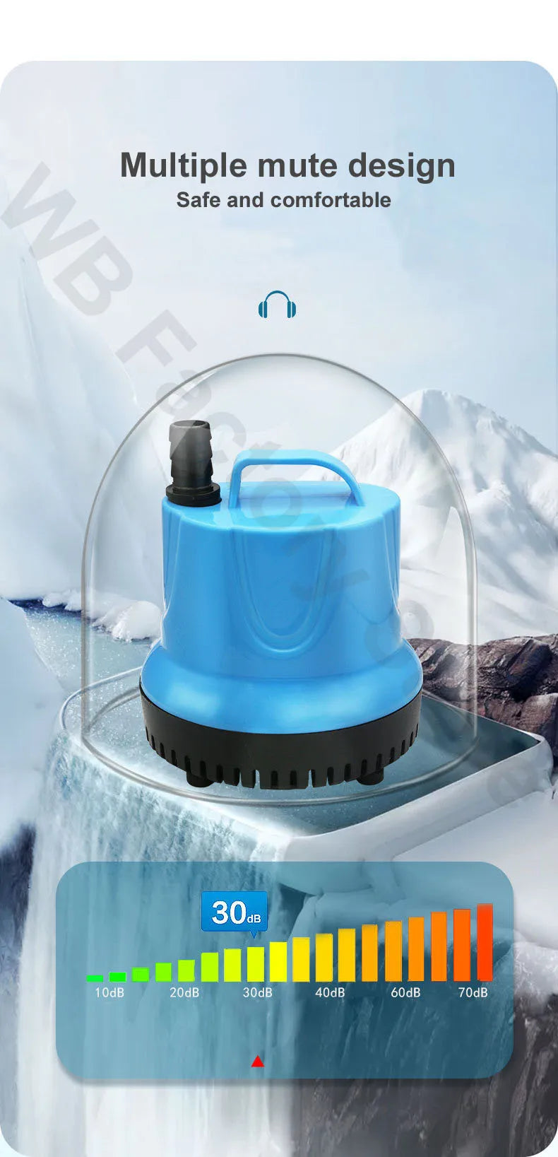 Submersible Aquarium Water Pump 220V EU Plug
