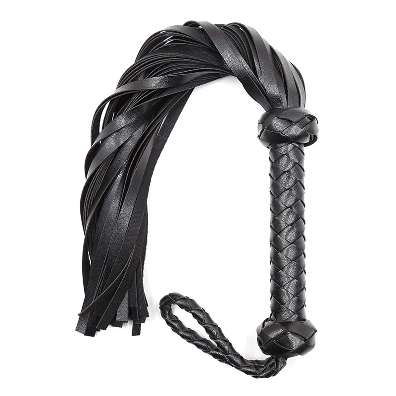 Faux Leather Horse Riding Whip for Training & Play