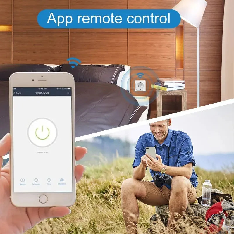 Smart Socket EU16A/20A Wifi Smart Plug With Power Monitoring Smart Life APP