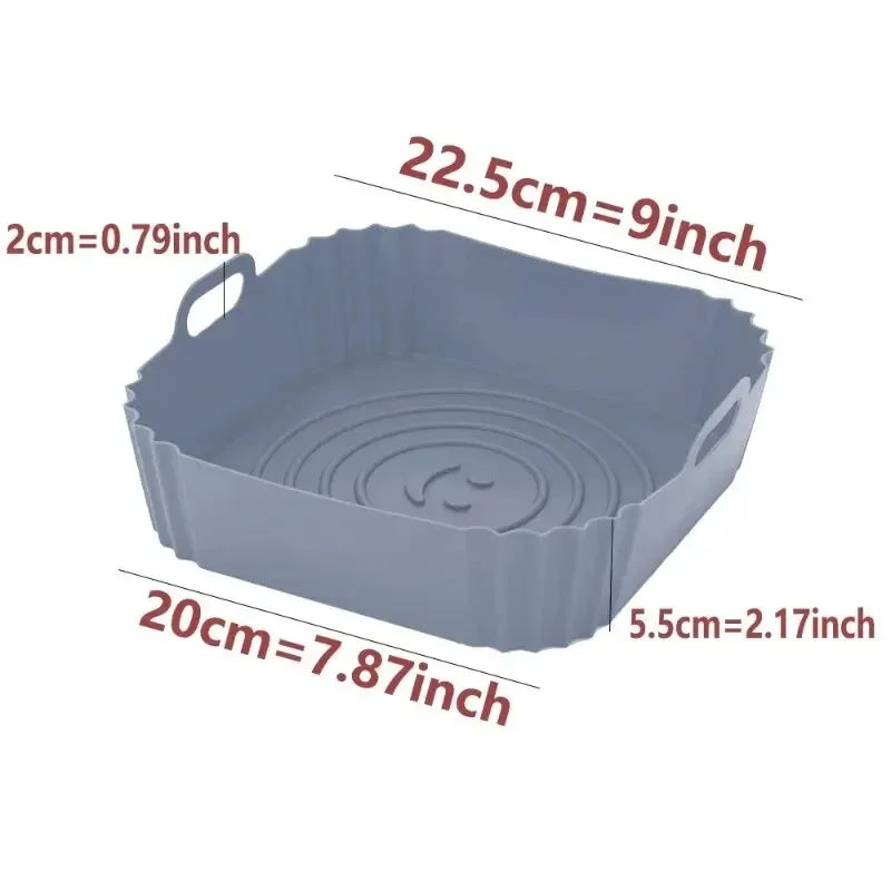 Reusable Silicone Airfryer Pan Liner – Easy Cleaning & Versatile Use