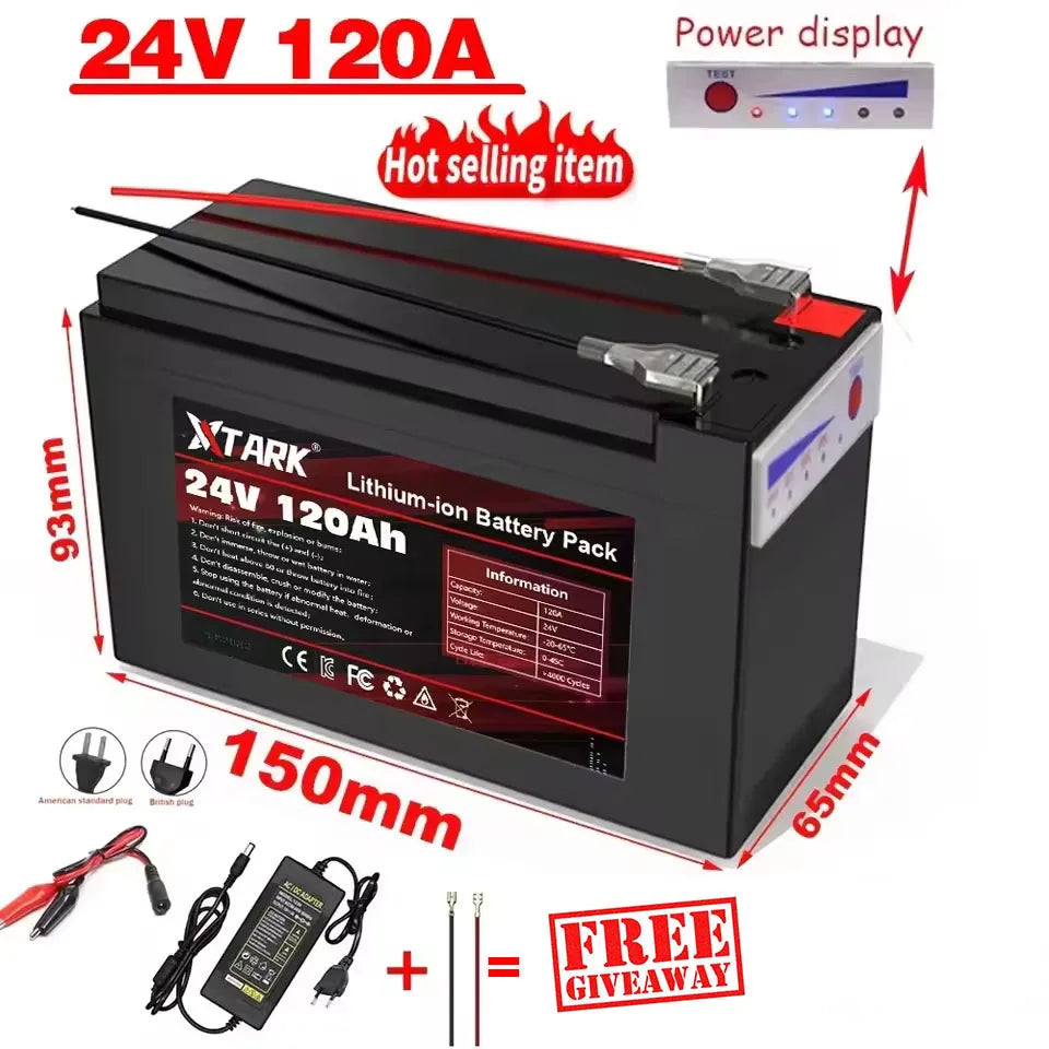 24V 120Ah Lithium Battery for Solar & EV