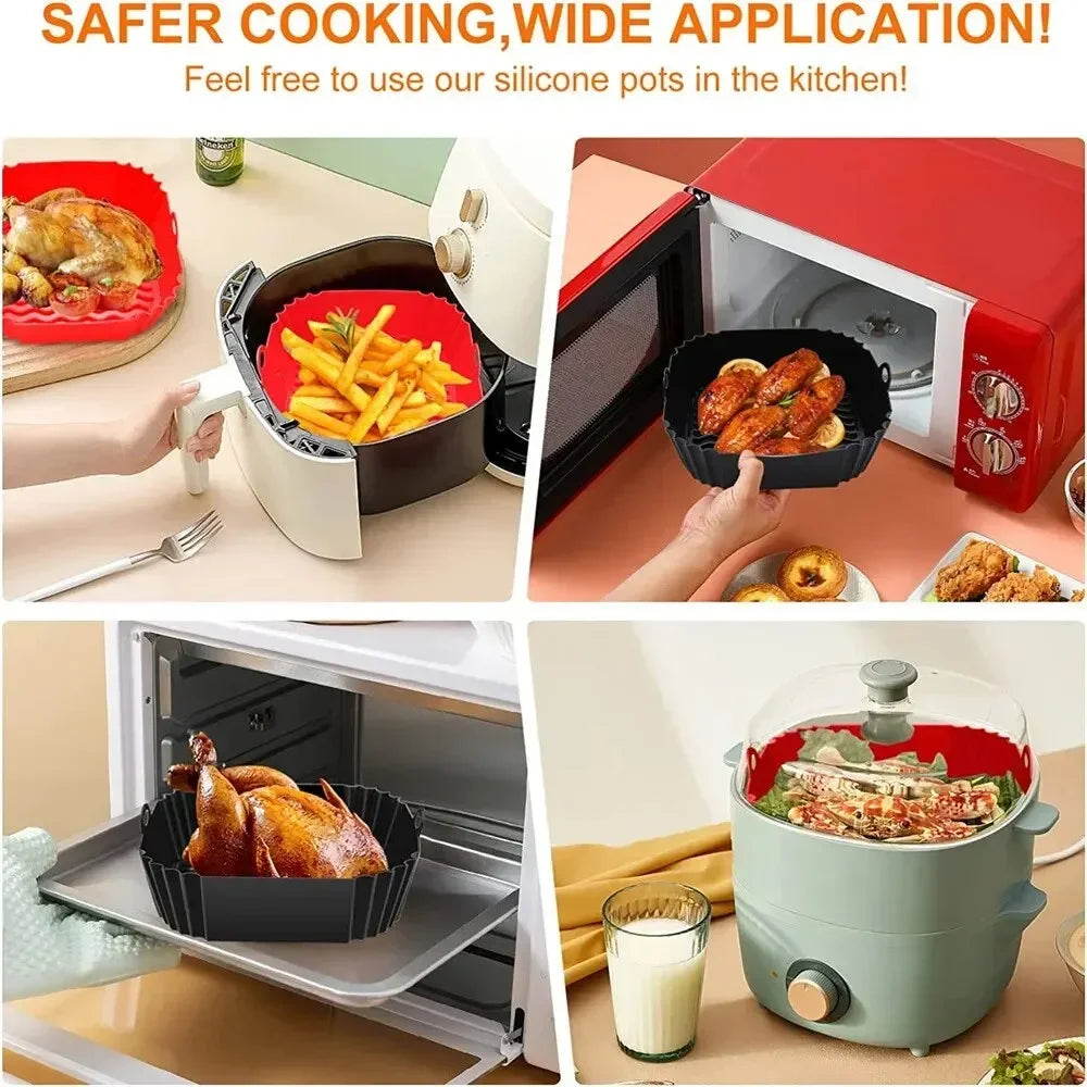 Reusable Silicone Air Fryer Pan Liner - Clickilix