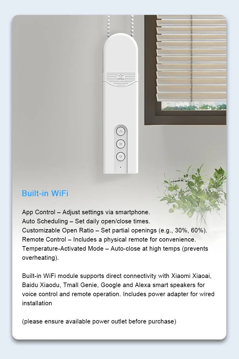 Smart Electric Chain Blinds Motor WiFi