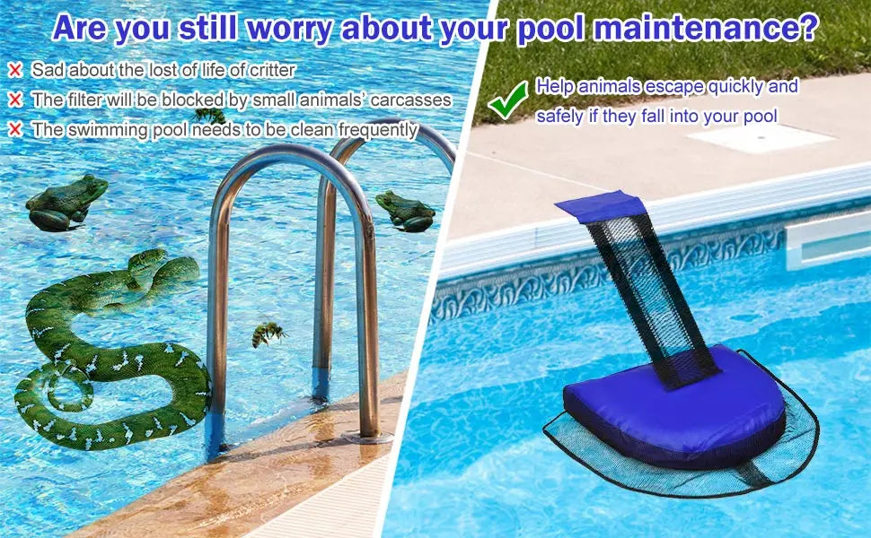 Floating Animal Escape Ramp for Pools – Frog & Critter Saver