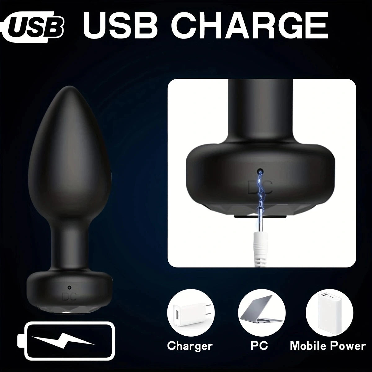 Mini Remote Control Vibrating Anal Plug