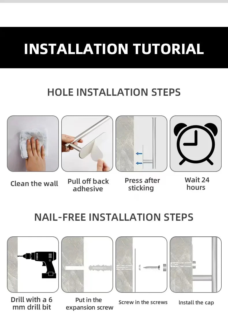 Kitchen Paper Towel Holder Adhesive Tissue Hanger