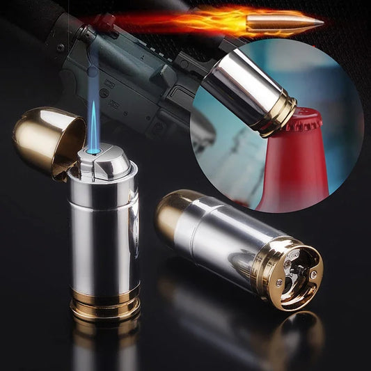 Mini Bullet Jet Flame Lighter – Windproof & Refillable