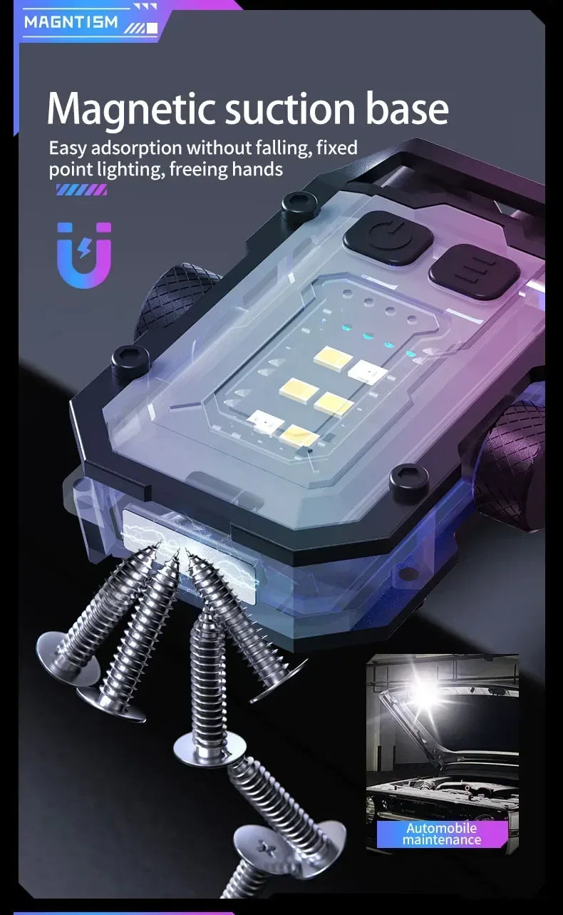 Mini LED Keychain Flashlight with Magnet