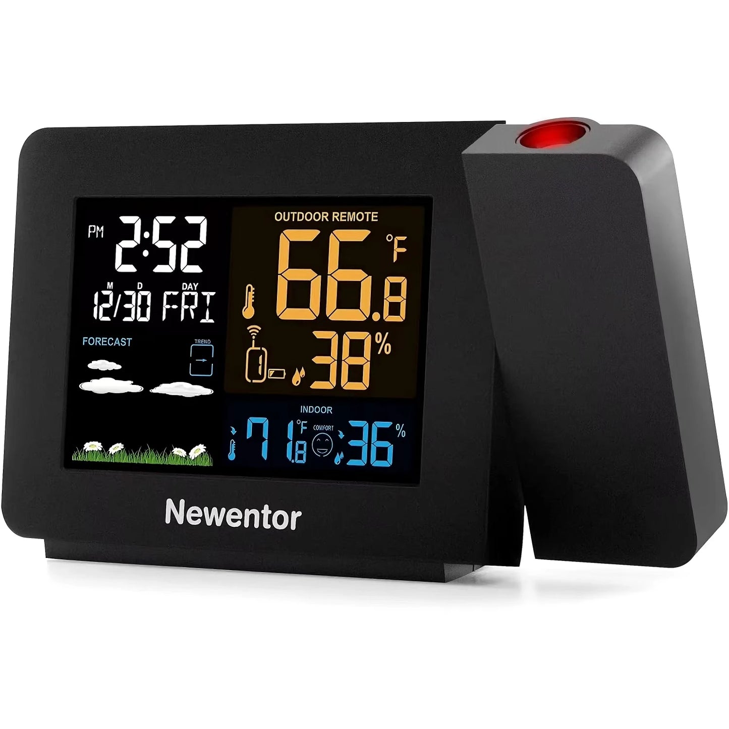 Smart Atomic Clock with Wireless Sensor & Projection