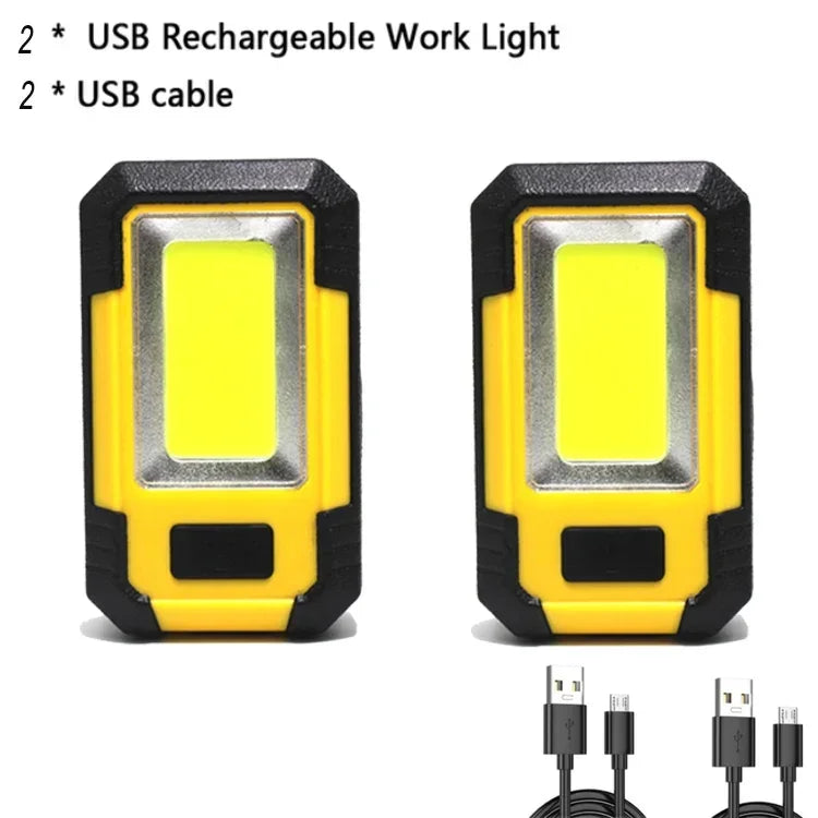 Rechargeable LED Flashlight & Work Light with Power Bank