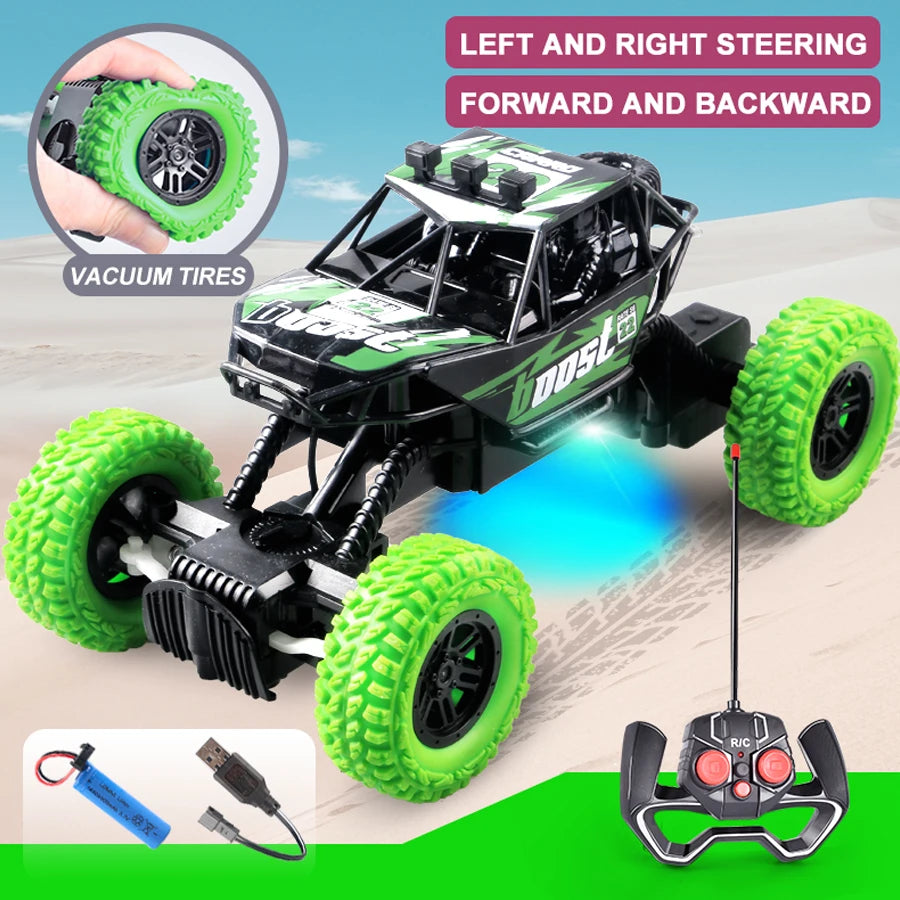 Off-Road RC Car with Flashing Lights – Christmas Gift