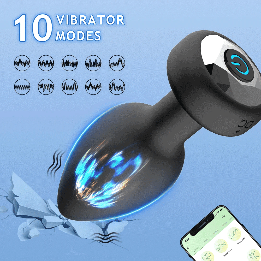 Wireless Vibrating Anal Plug with 10 Modes