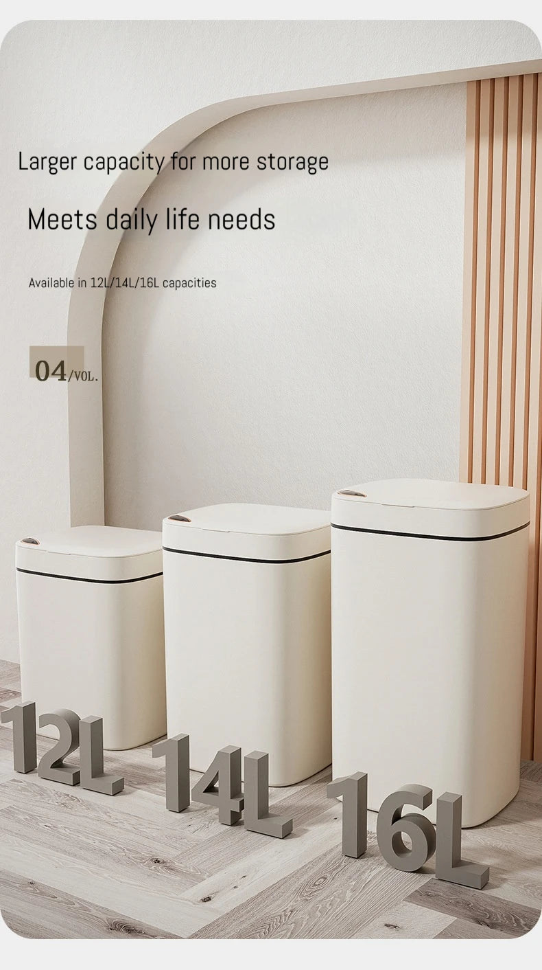 16L Smart Non-Contact Bathroom Trash Can