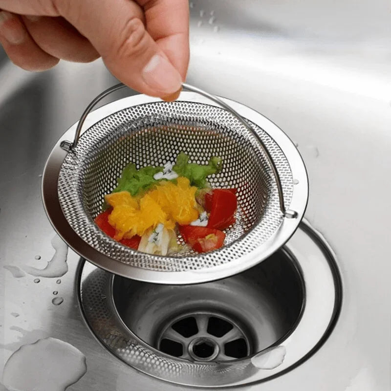 Stainless Steel Hair Catcher & Drain Stopper with Handle