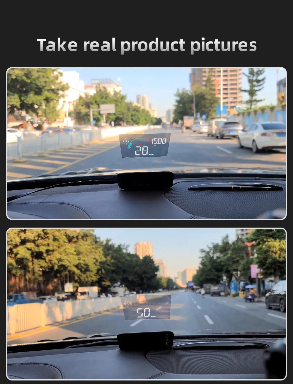 Universal GPS HUD for Cars – Digital Head-Up Display Speedometer