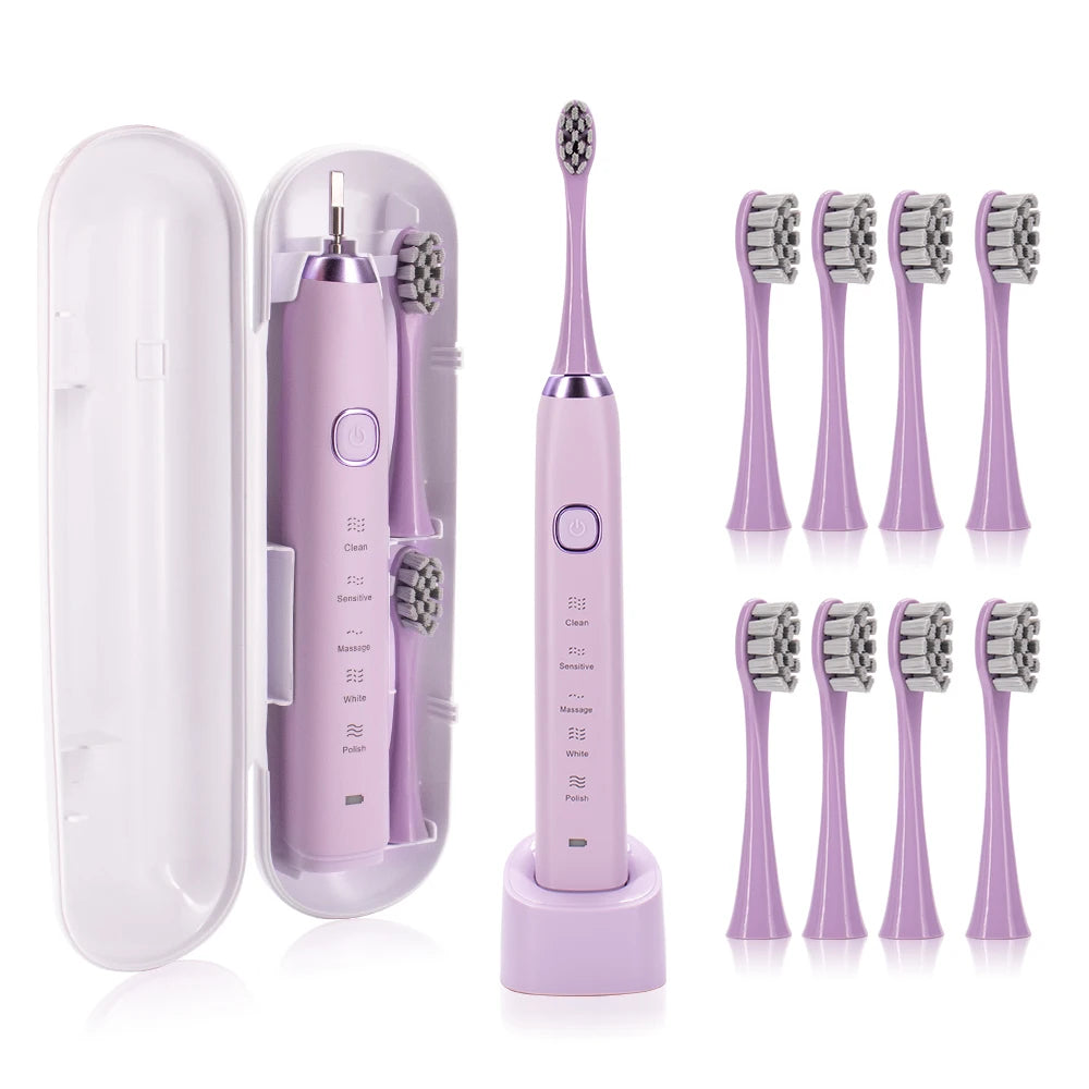 Sarmocare S100 Smart Sonic Toothbrush – 8 Brush Heads
