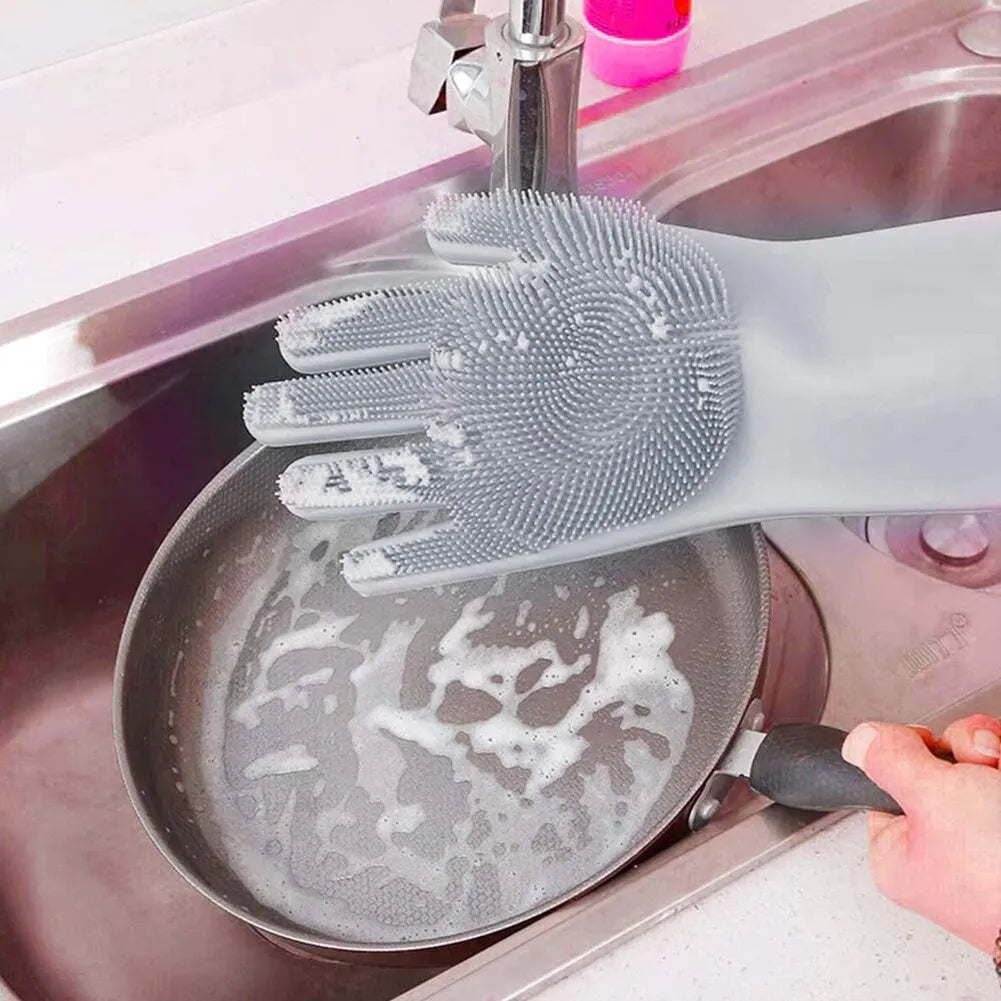 Magic Silicone Dishwashing Cleaning Gloves
