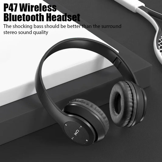 Wireless bluetooth headphone With Mic Noise Cancelling Headsets Stereo Sound