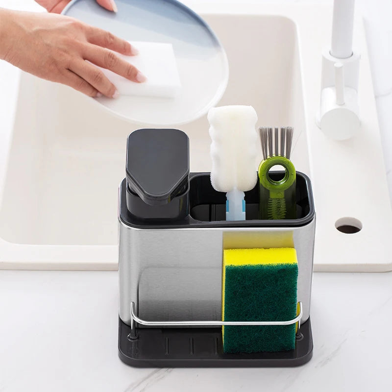 Stainless Steel Faucet Storage Rack – Practical Kitchen Organizer