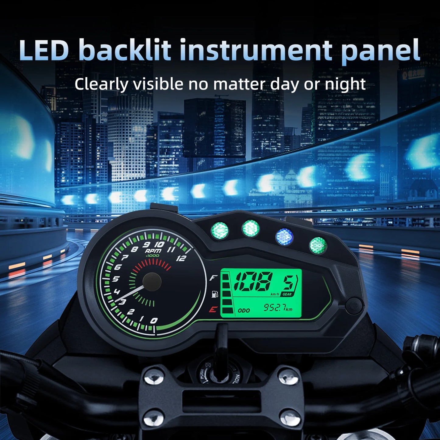 12V Digital Speedometer Odometer for Italika