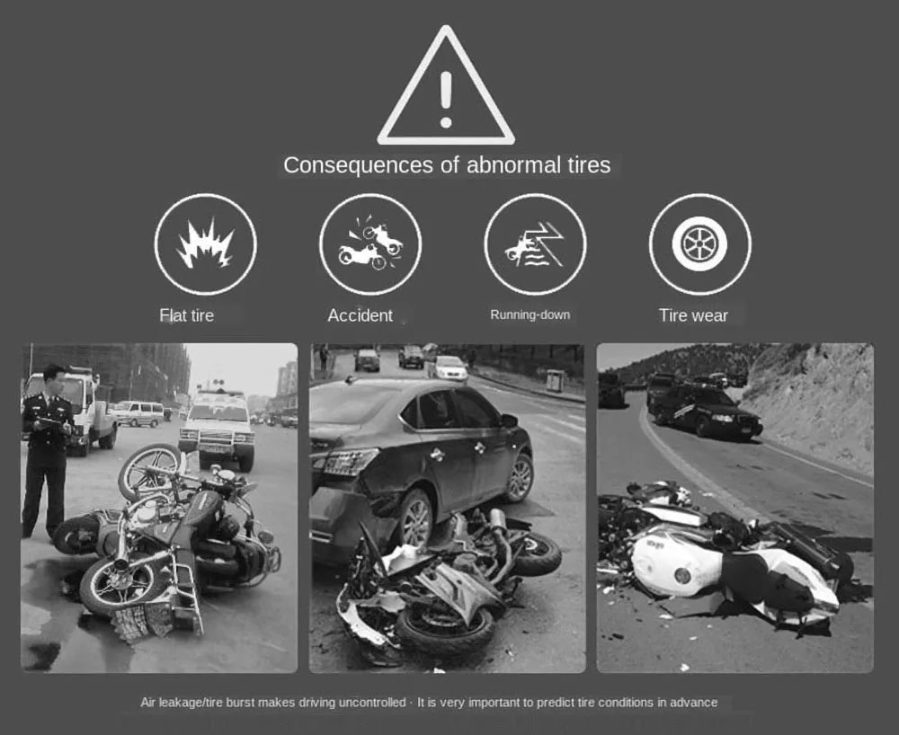 Infitary Wireless Motorcycle TPMS LCD Display
